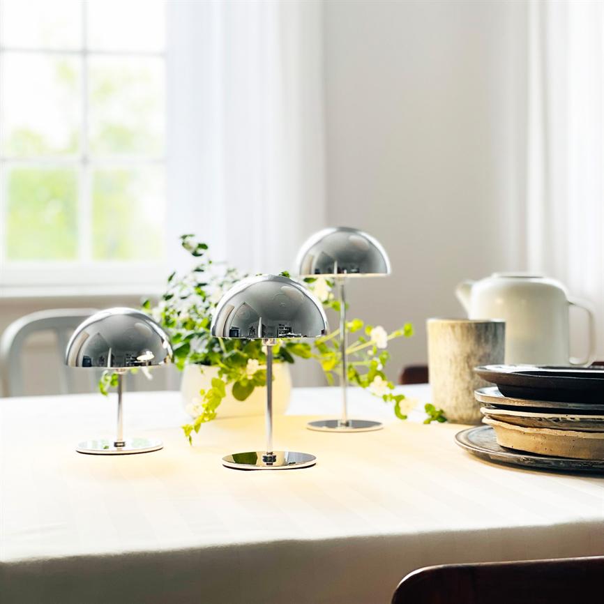 Dyberg Larsen Along bordlampe krom LED 3-pakning