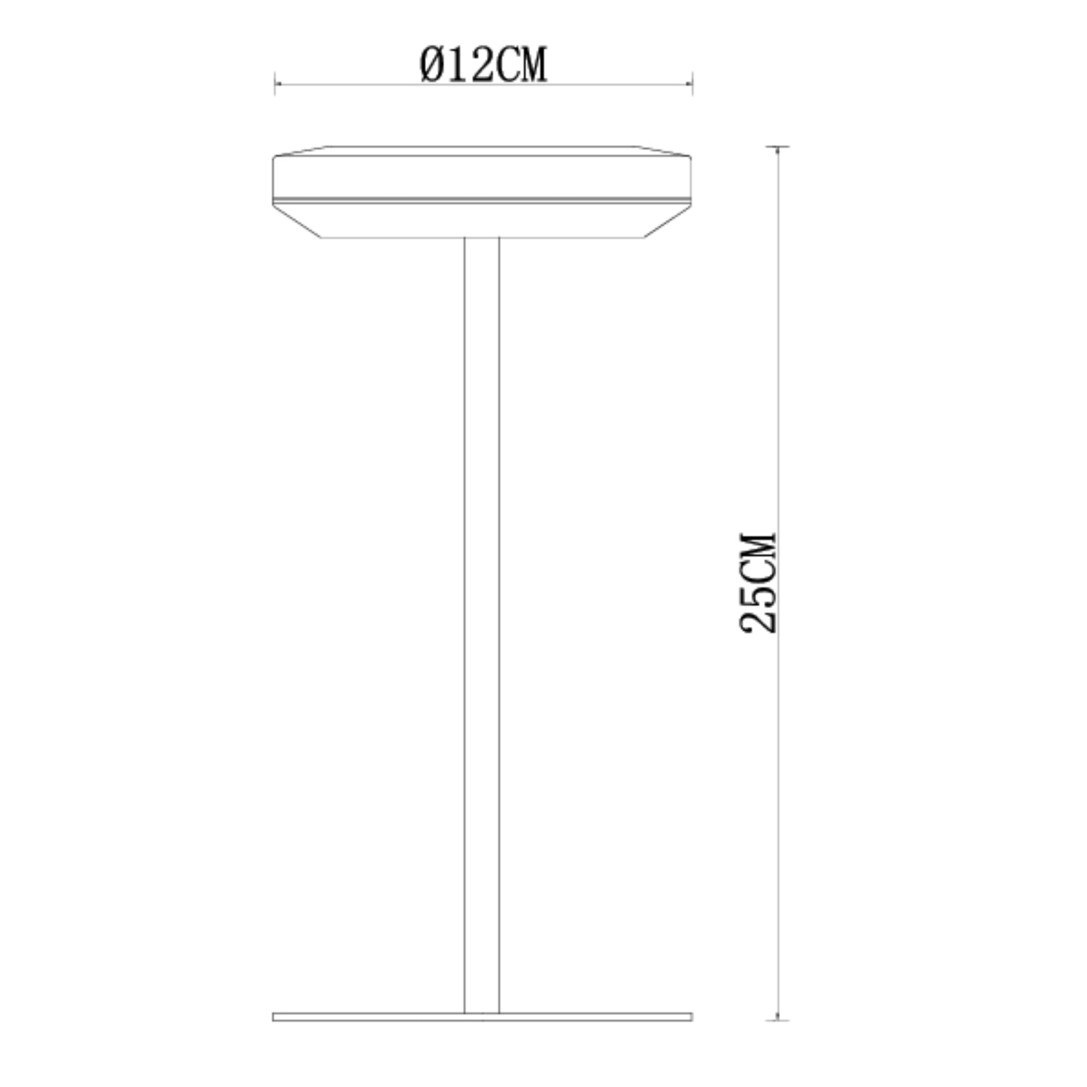 Dyberg Larsen Otera bordlampe solar sort 25 cm ute