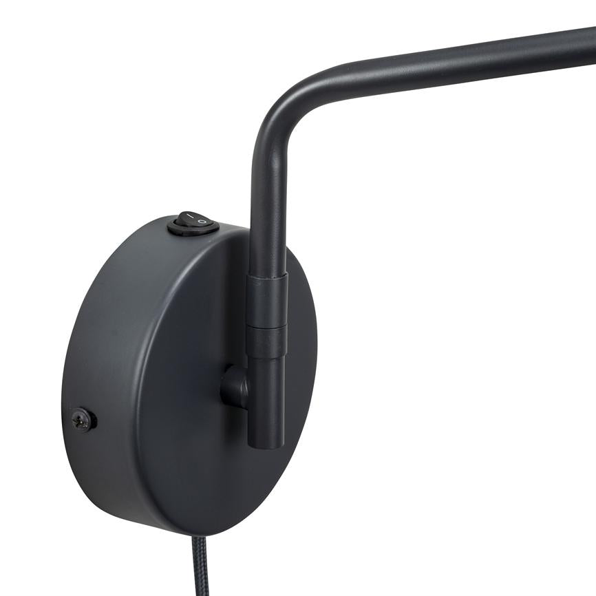 Dyberg Larsen Manchester vegglampe grå svingarm