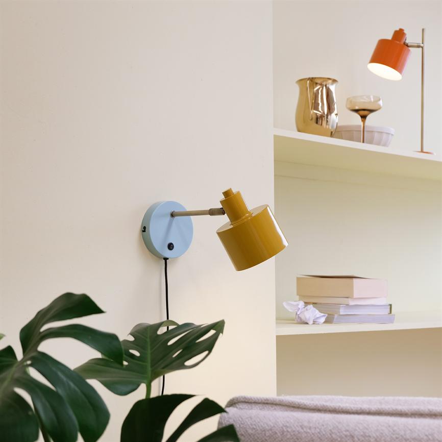 Dyberg Larsen Ocean vegglampe karry/turkis justerbar