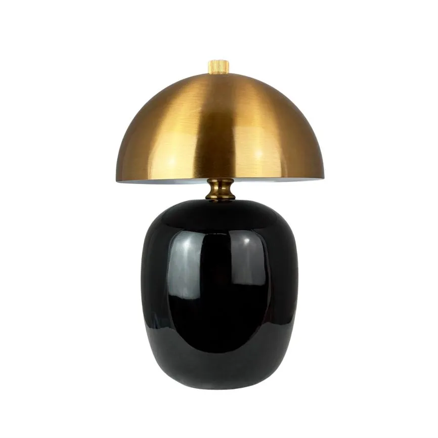 Dyberg Larsen Manhatten bordlampe svart oppladbar LED