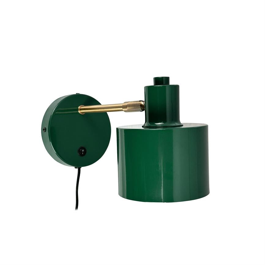 Dyberg Larsen Ocean vegglampe mørkegrønn messing