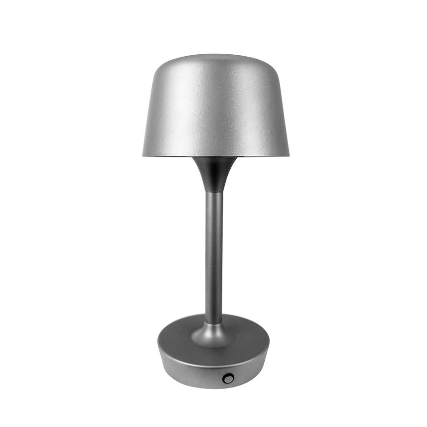 Dyberg Larsen Flow bordlampe oppladbar grå touch 3-trinn