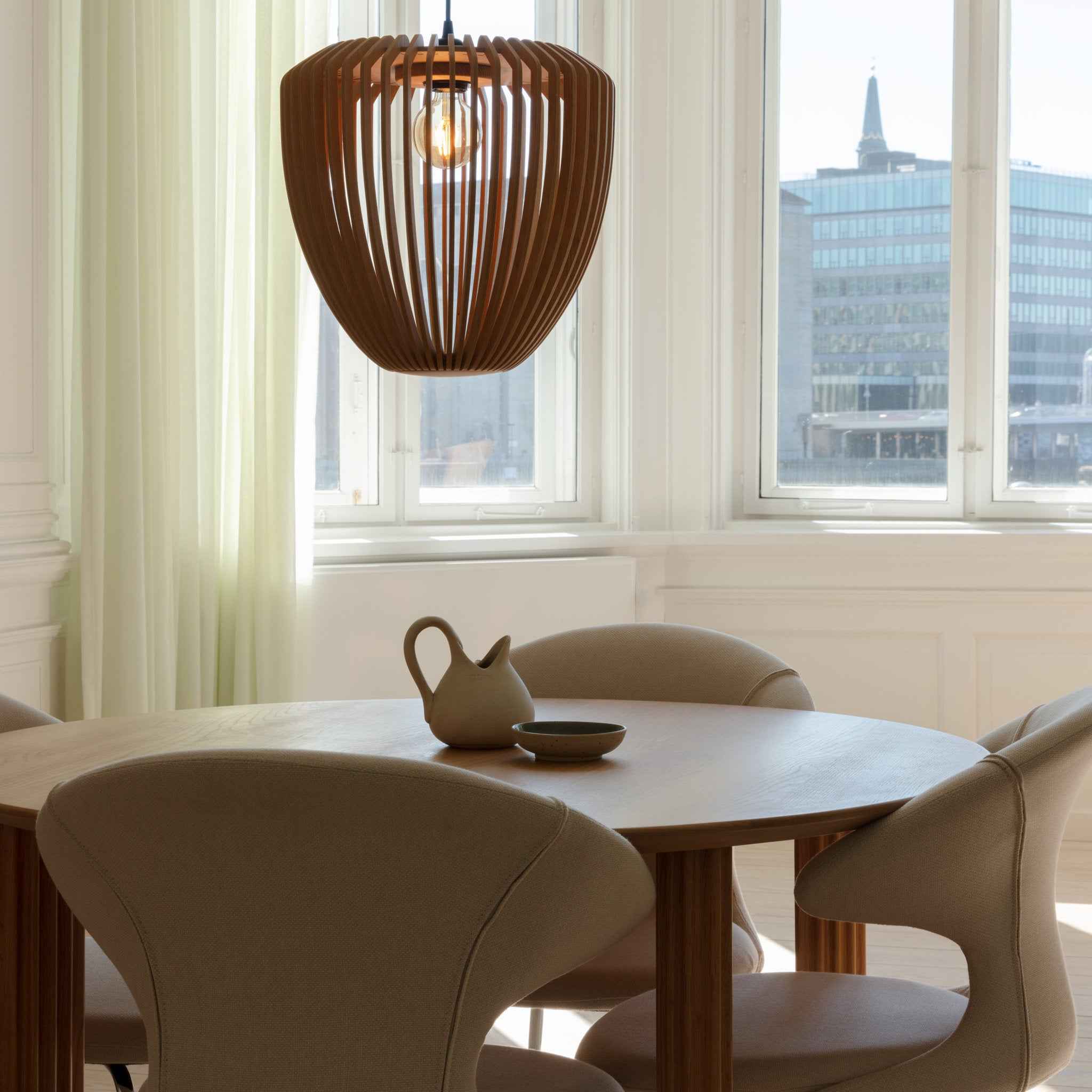 Umage Clava Wood lampskjerm tre pendel skulptur
