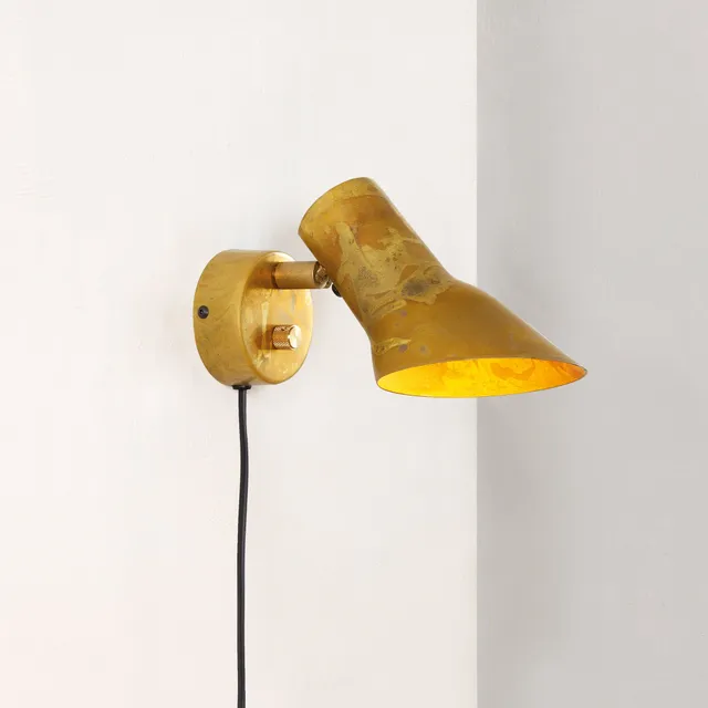 Zlamp Q10 431 vegglampe messing med dimmer
