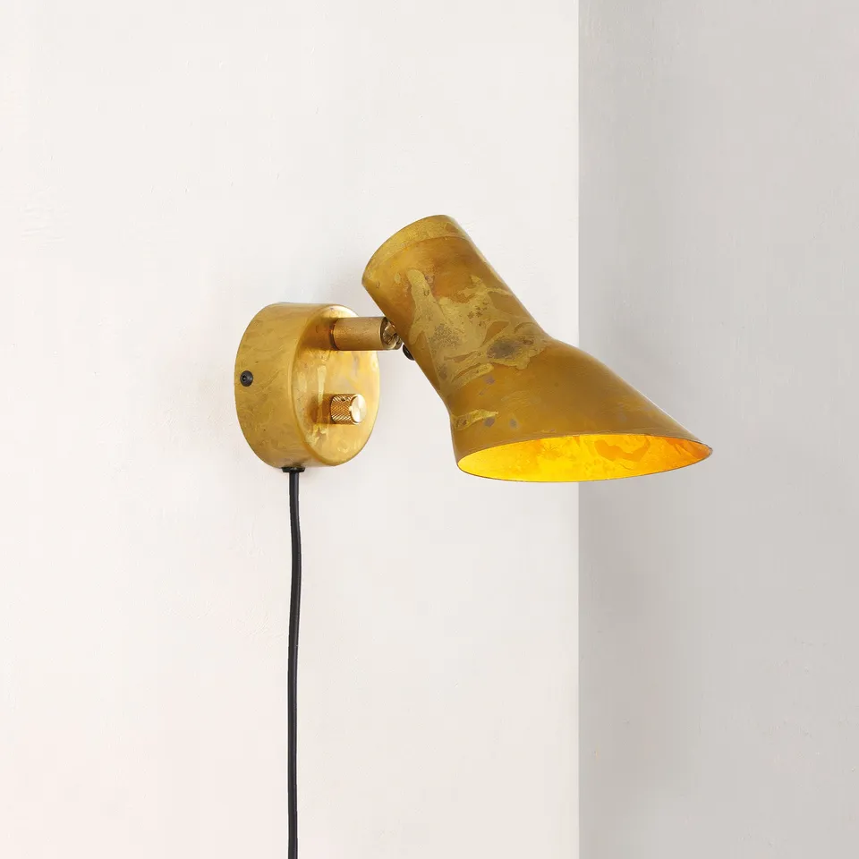 Zlamp Q10 431 vegglampe messing med dimmer