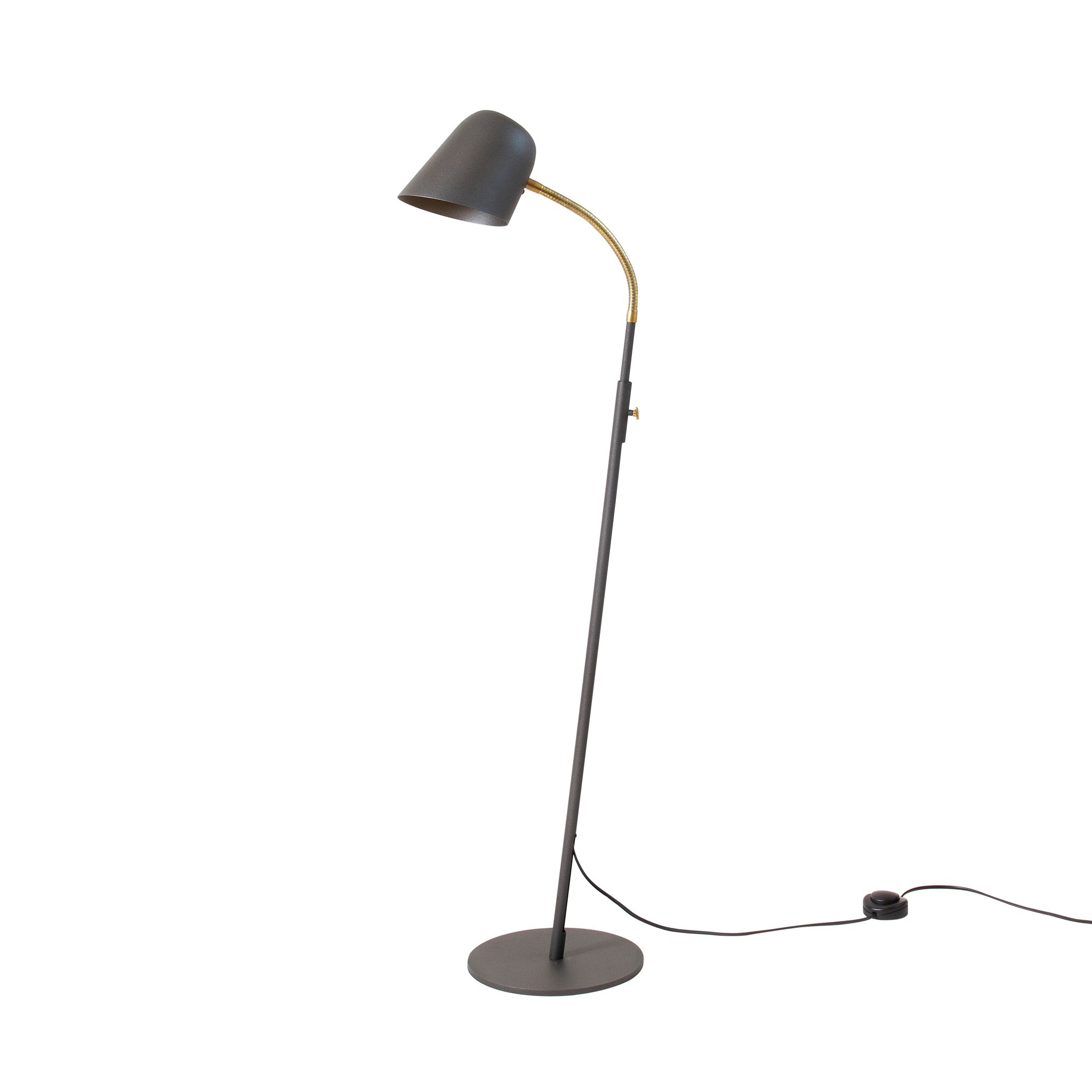 Zlamp Q15 447-15 gulvlampe mørkegrå messing dimbar