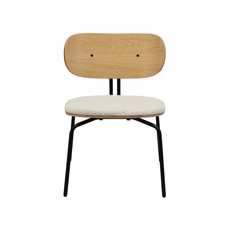 Umage Curious sittepute loungeføtølj teddy white tekstil