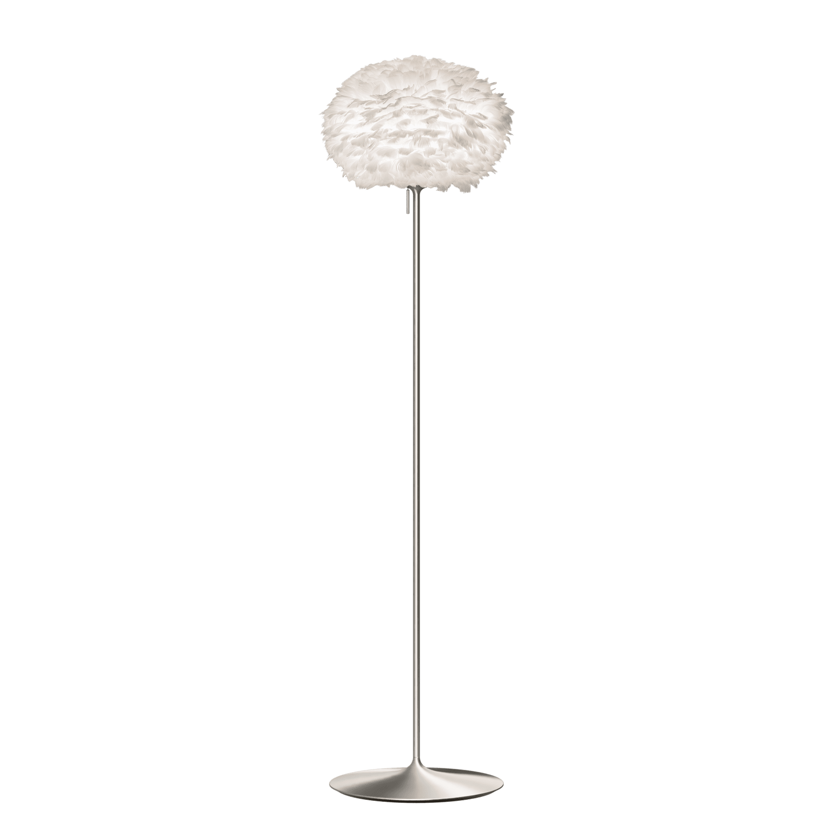 UMAGE Eos medium gulvlampe Santé fjærskjerm
