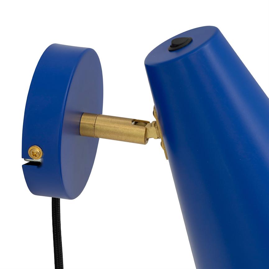 Dyberg Larsen Cale vegglampe blå med ledning