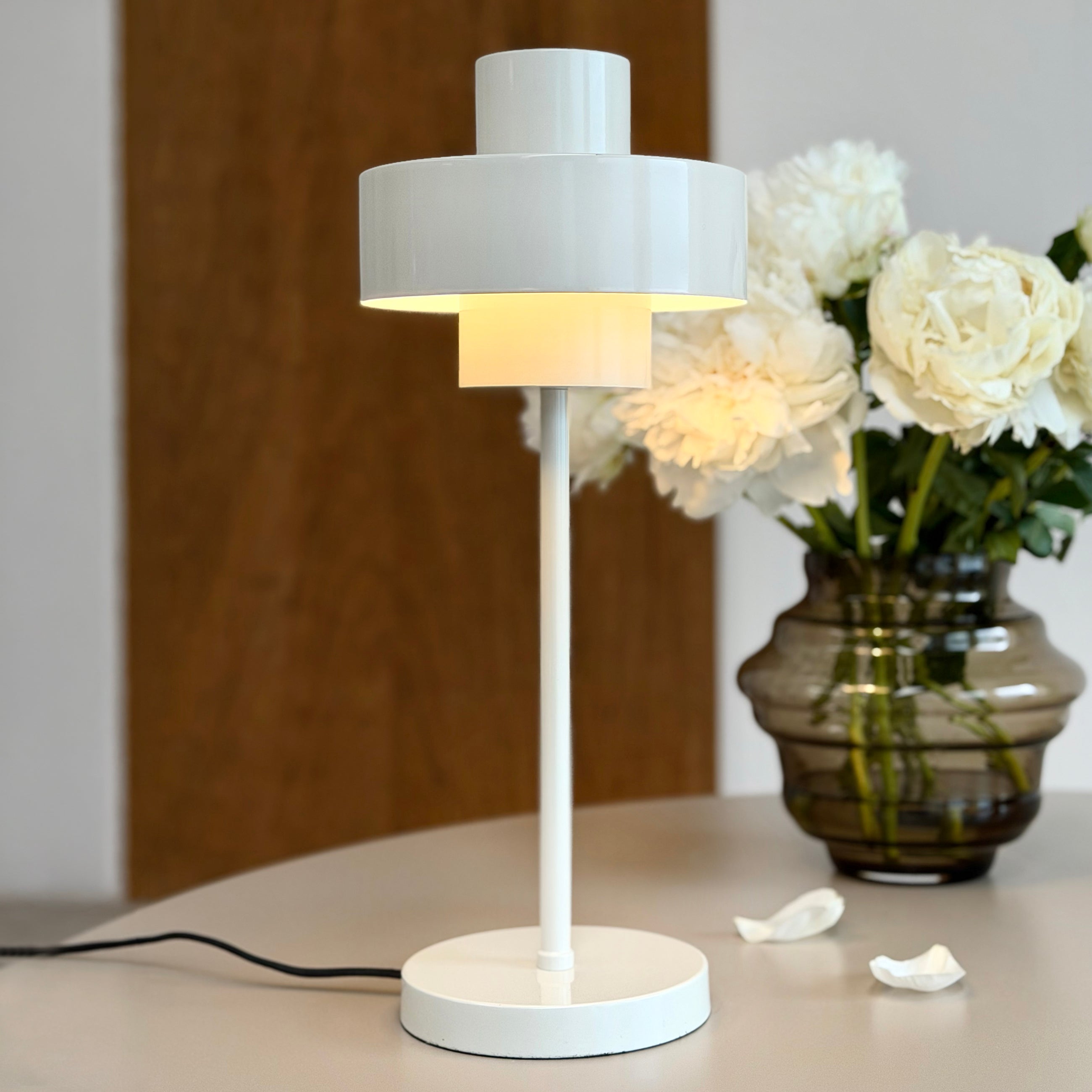 Dyberg Larsen Stoke bordlampe kit hvit metall