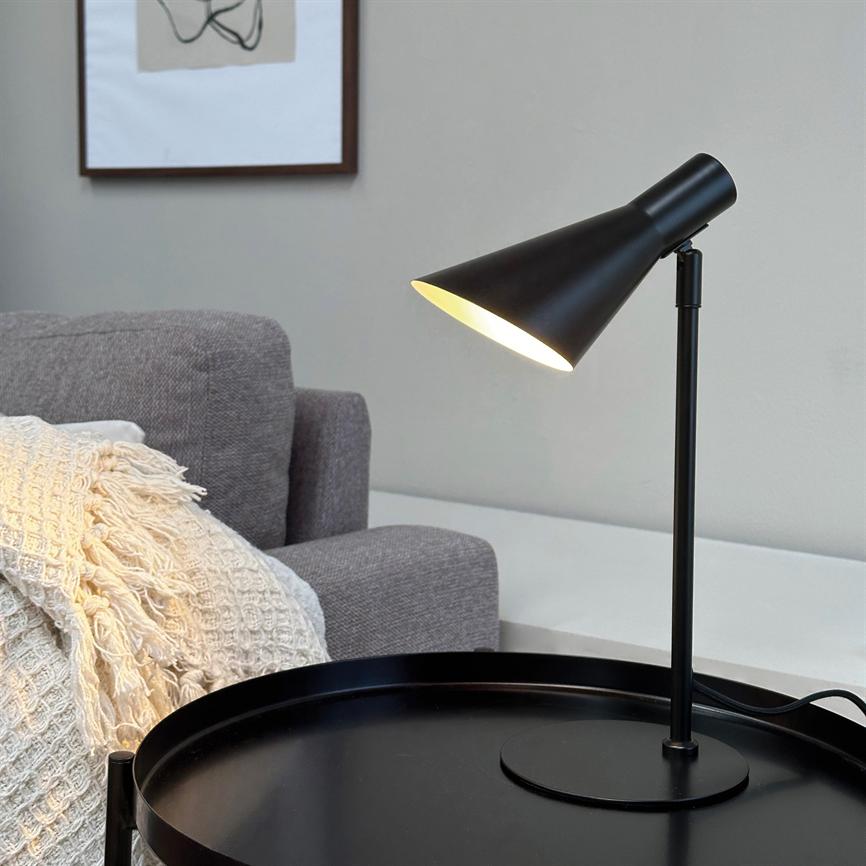 Dyberg Larsen DL12 Mini bordlampe svart metall