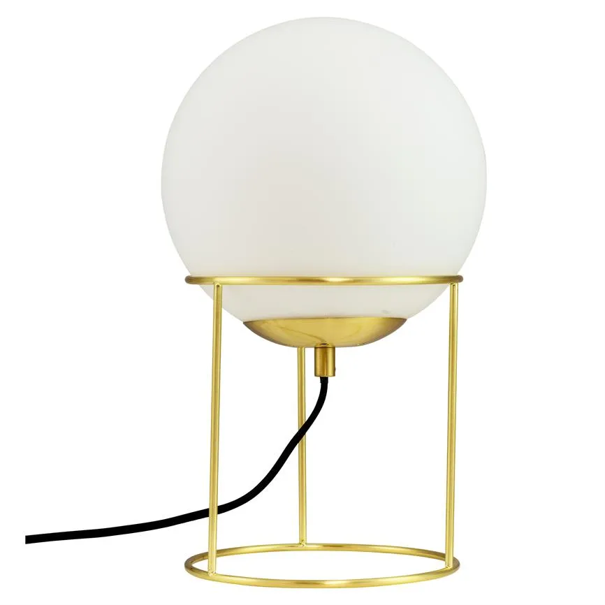 Dyberg Larsen Madrid bordlampe messing opalglass