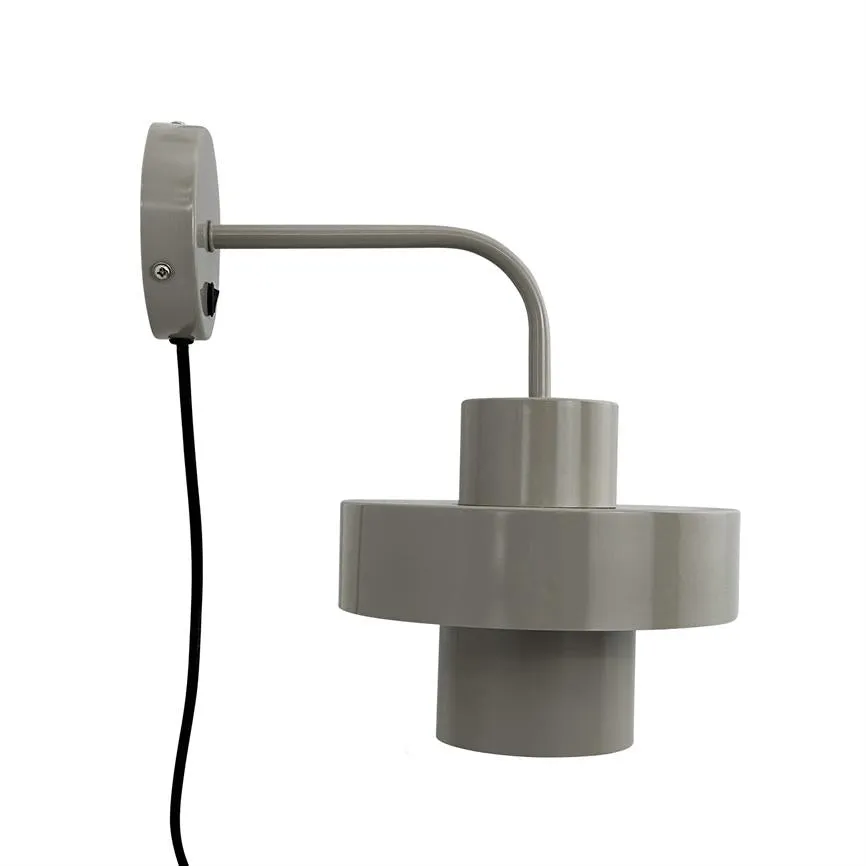 Dyberg Larsen Stoke vegglampe grå sylinder