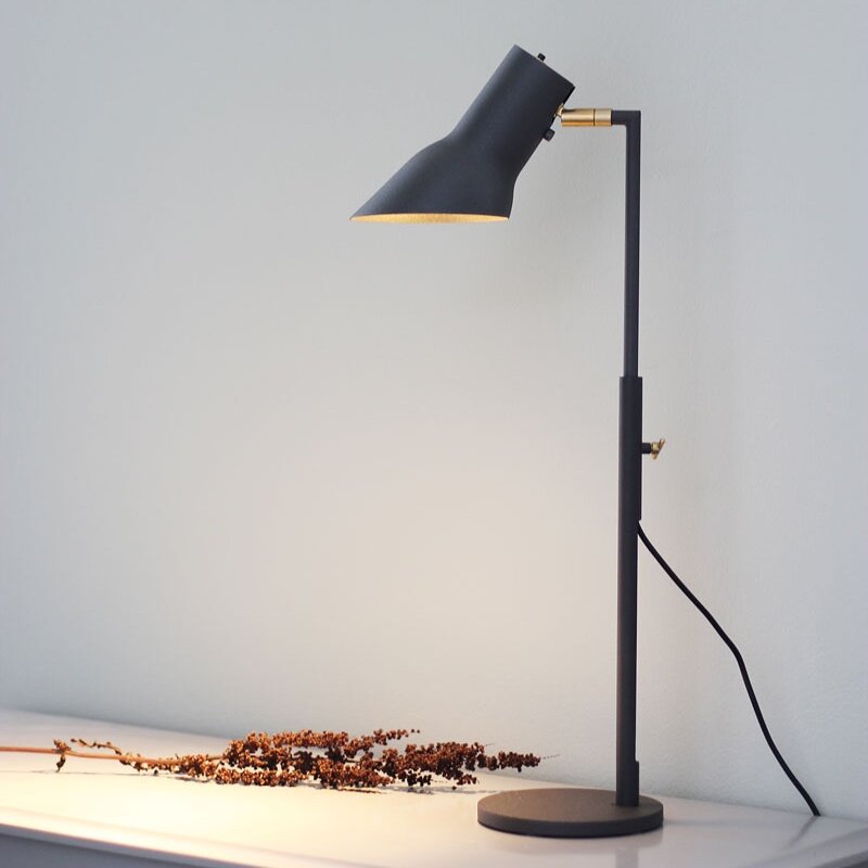 Zlamp Q10 423 bordlampe stål mørkegrå leselys