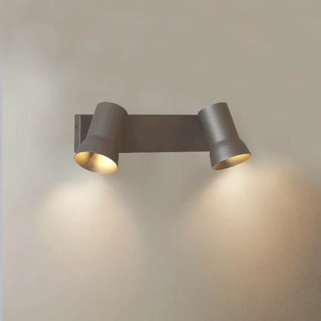 Zlamp P7 139 dobbel vegglampe hvit leselys