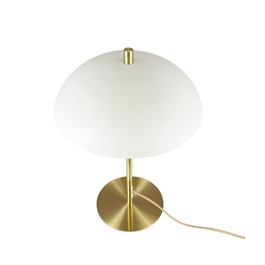 Dyberg Larsen Globus bordlampe beige/messing E14