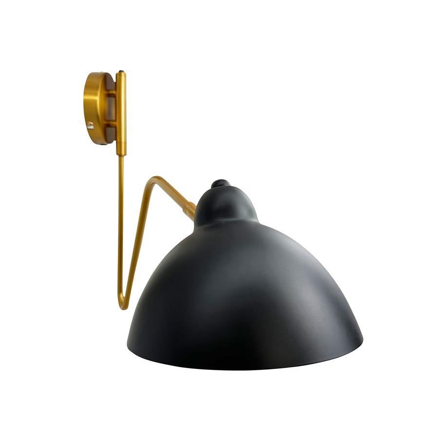 Dyberg Larsen Futura vegglampe svart messing