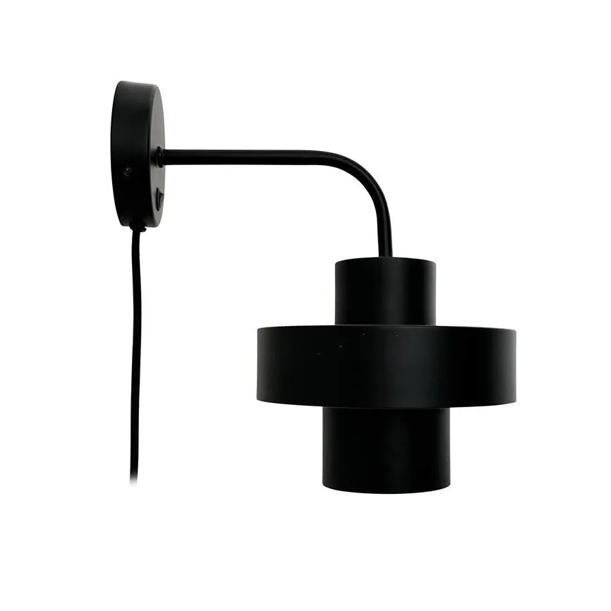 Dyberg Larsen Stoke vegglampe svart matt Bauhaus