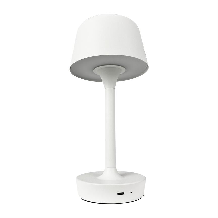 Dyberg Larsen Flow bordlampe hvit oppladbar LED