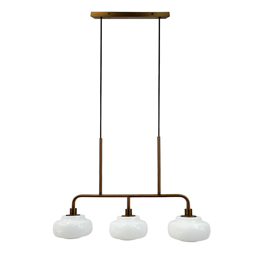 Dyberg Larsen Ossett pendel opal bronse lang 3-lys