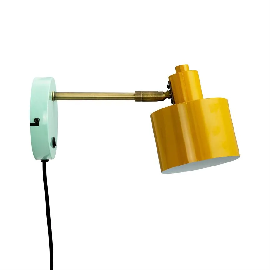 Dyberg Larsen Ocean vegglampe karry/turkis justerbar
