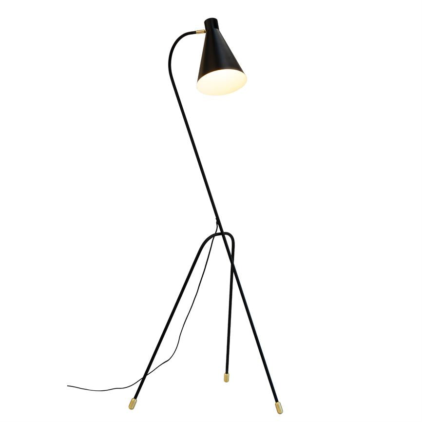 Dyberg Larsen Miles gulvlampe svart messing