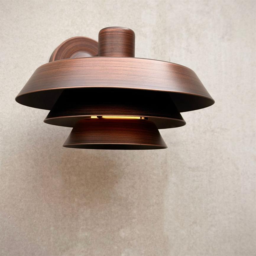 Dyberg Larsen Dune utendørs vegglampe Ø26 kobber look