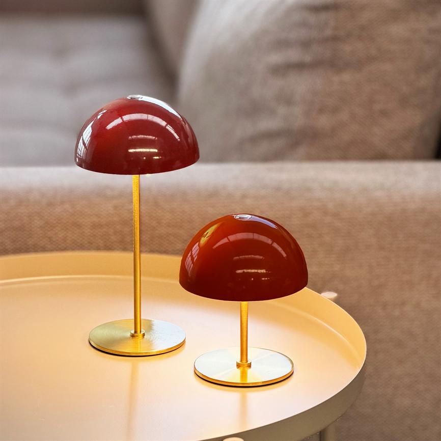 Dyberg Larsen Along Mini bordlampe 2-pk mørkerød messing