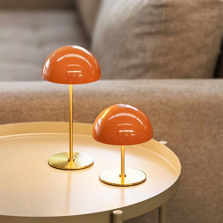 Dyberg Larsen Along LED Mini bordlampe 2-pk oransje oppladbar