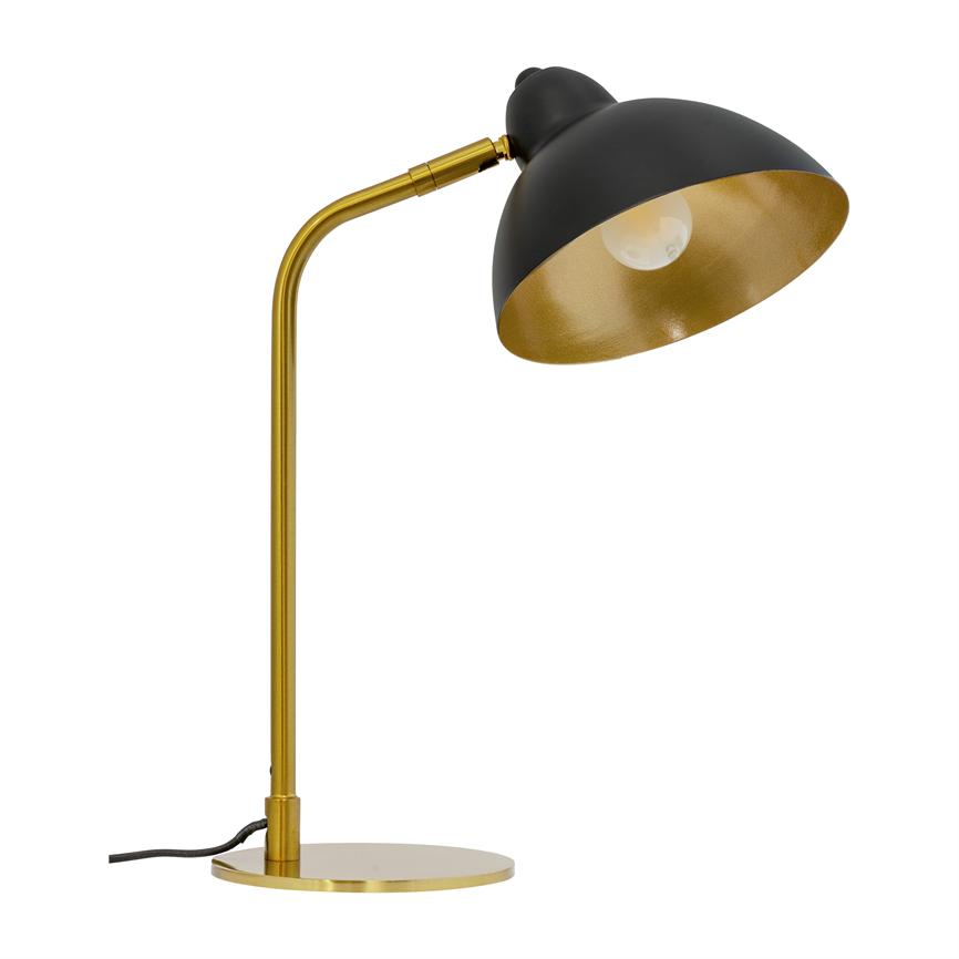 Dyberg Larsen Futura bordlampe sort/messing metallskjerm
