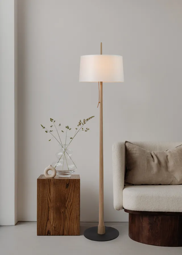 Zlamp Gadd 949-3534 gulvlampe natur eik morbærpapir