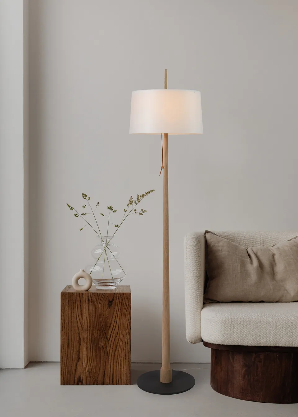 Zlamp Gadd 949-3534 gulvlampe natur eik morbærpapir