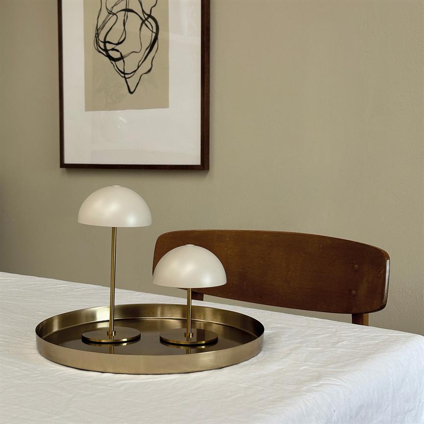 Dyberg Larsen Along mini bordlampe beige 2 stk brett