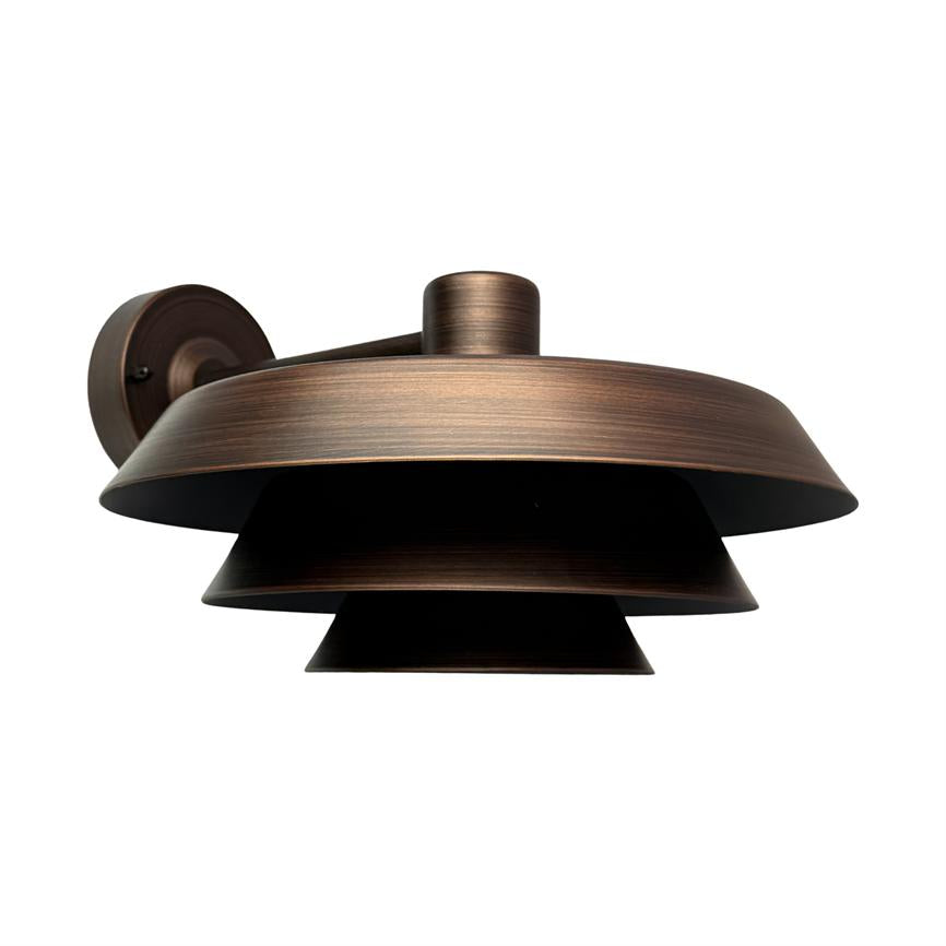 Dyberg Larsen Dune utendørs vegglampe Ø30 kobberlook