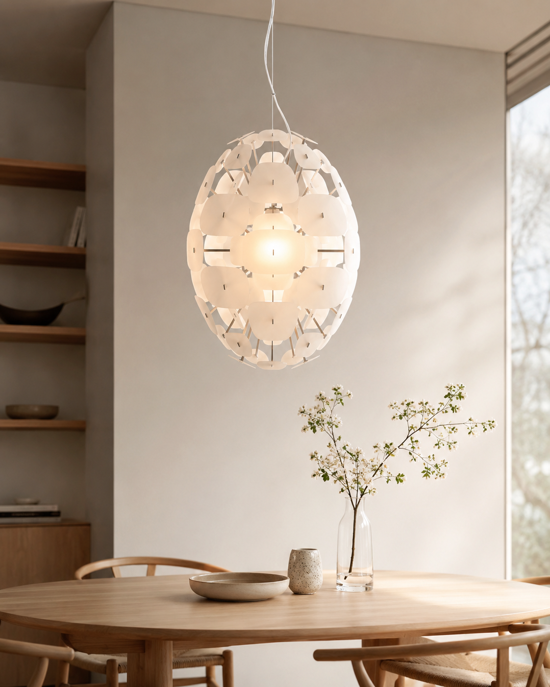 Zlamp The Egg 655-4060 pendel 60 cm hvit
