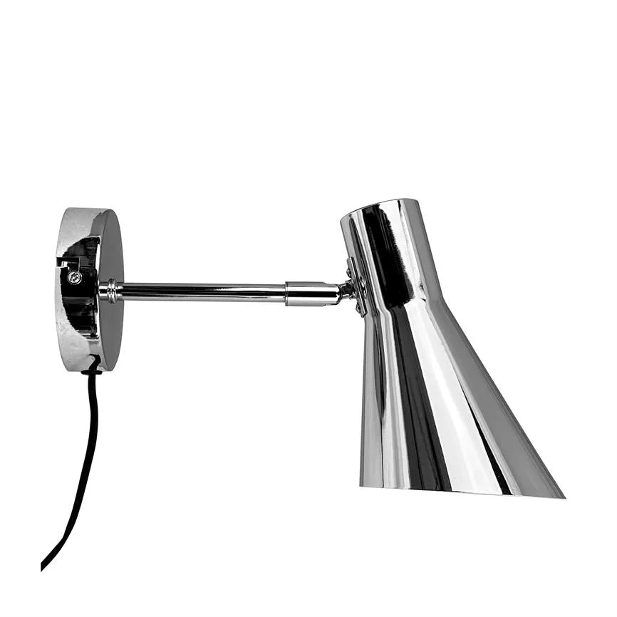 Dyberg Larsen DL12 vegglampe krom tidløs