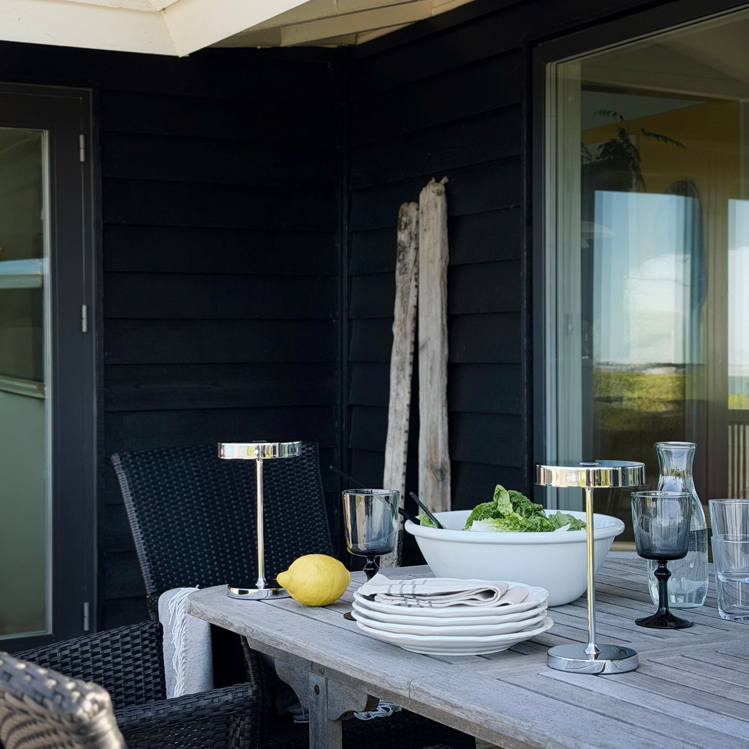Dyberg Larsen Starlight bordlampe krom 3 lysnivå