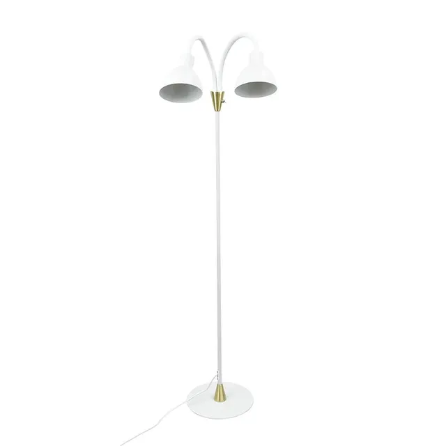 Dyberg Larsen Lilje gulvlampe hvit messing