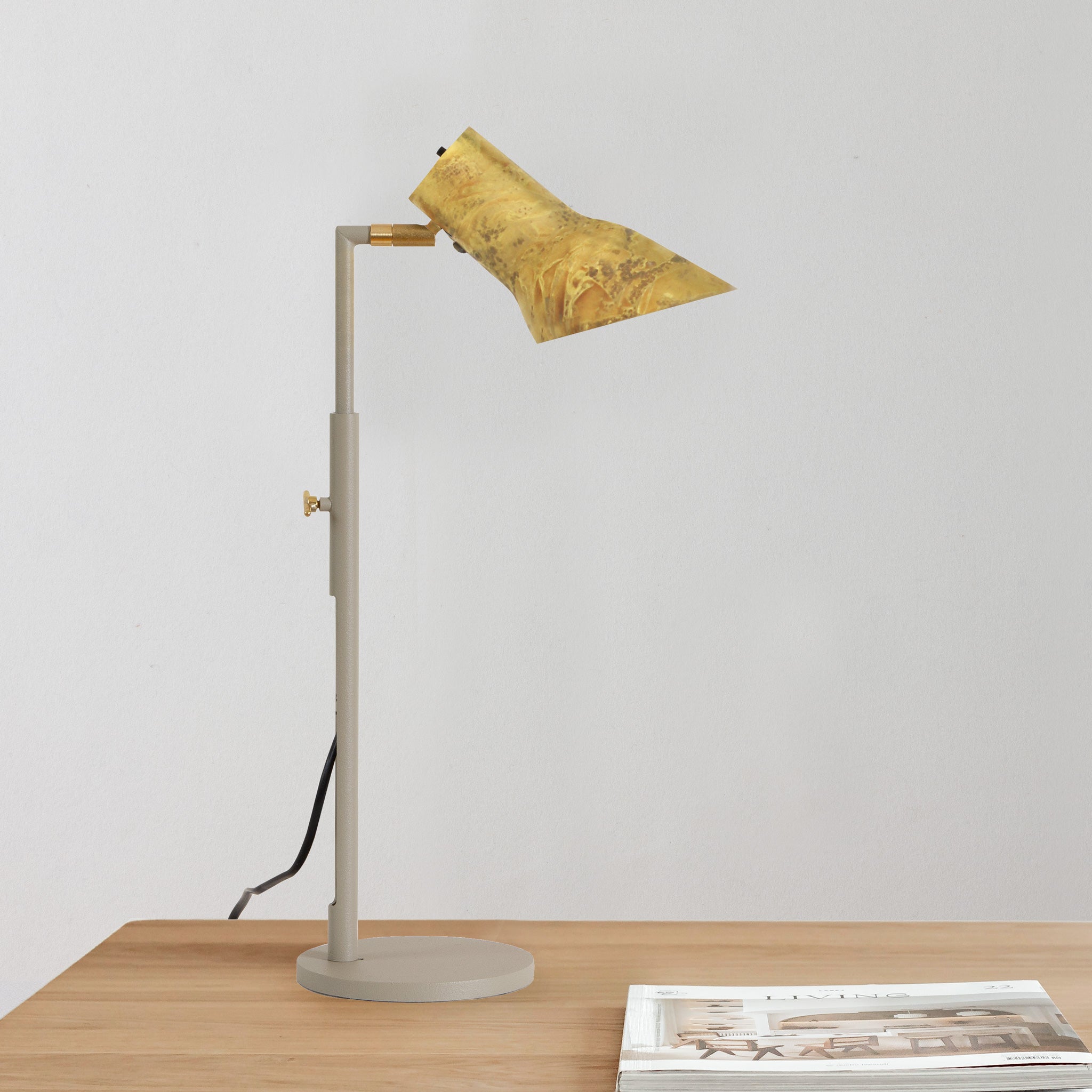 Zlamp Q10 423 bordlampe stål mørkegrå leselys