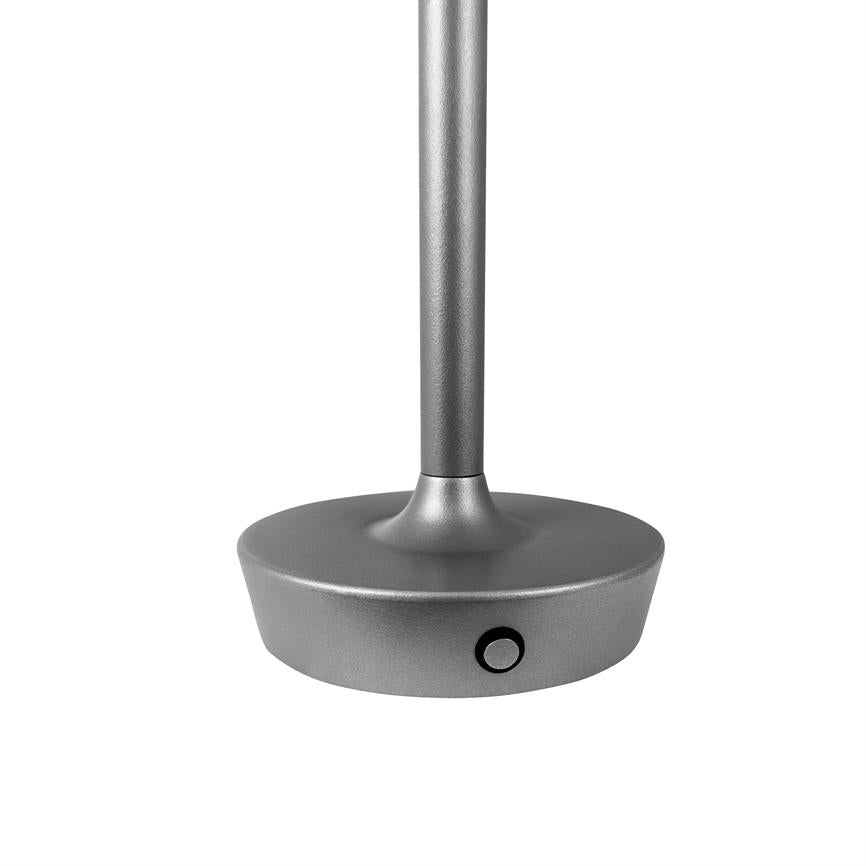 Dyberg Larsen Flow bordlampe grå oppladbar touch