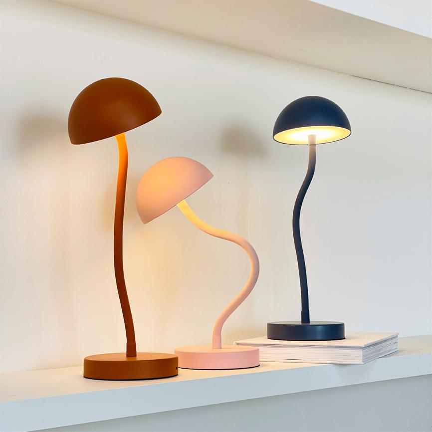 Dyberg Larsen Fonzy bordlampe rosa fleksibel