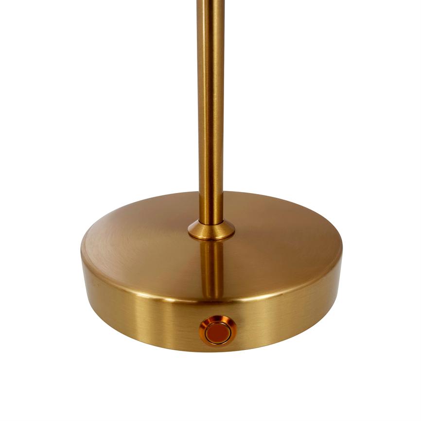 Dyberg Larsen Stockholm bordlampe antique brass oppladbar