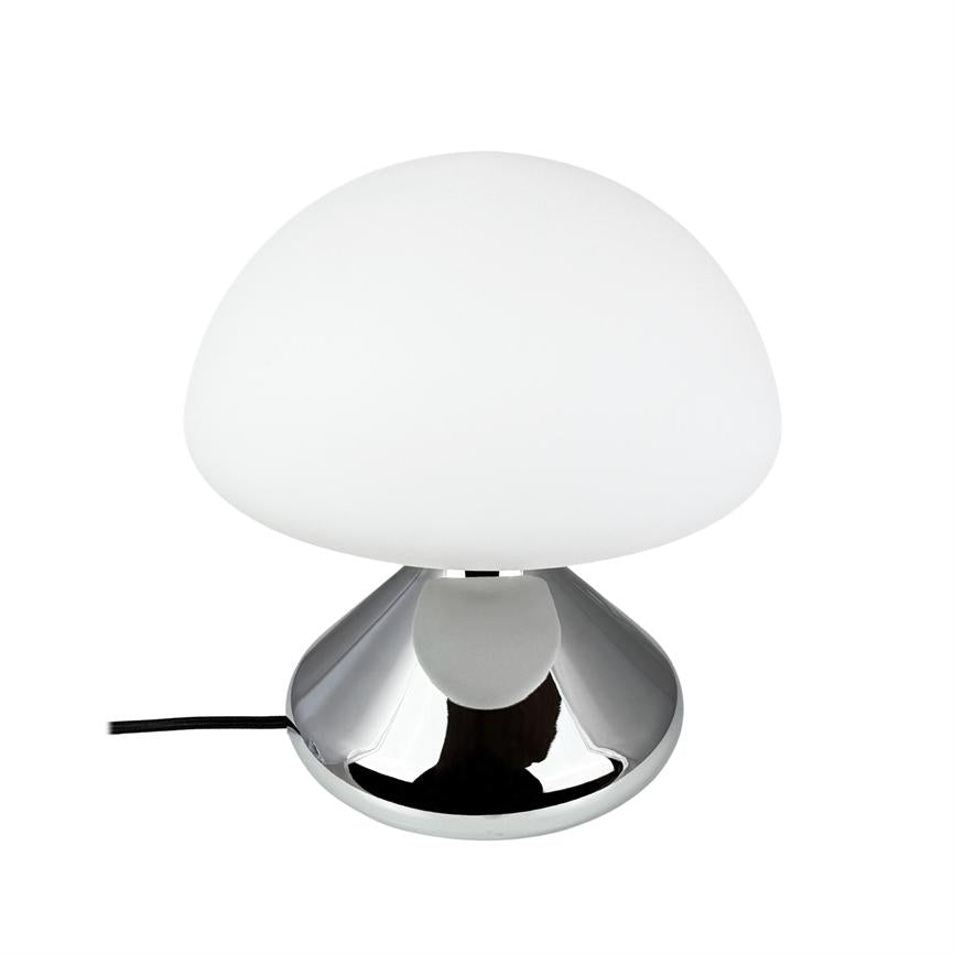 Dyberg Larsen Trophy bordlampe krom opalglass