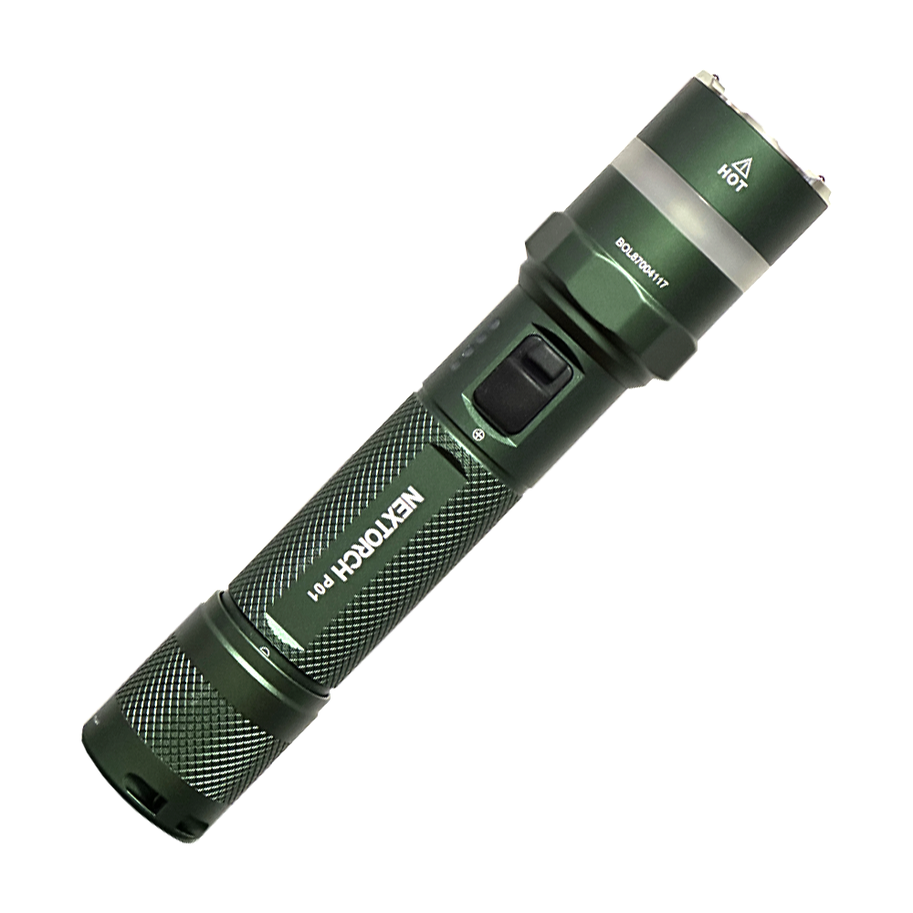Master LED P01 taktisk lommelykt grønn 1350 lumen oppladbar