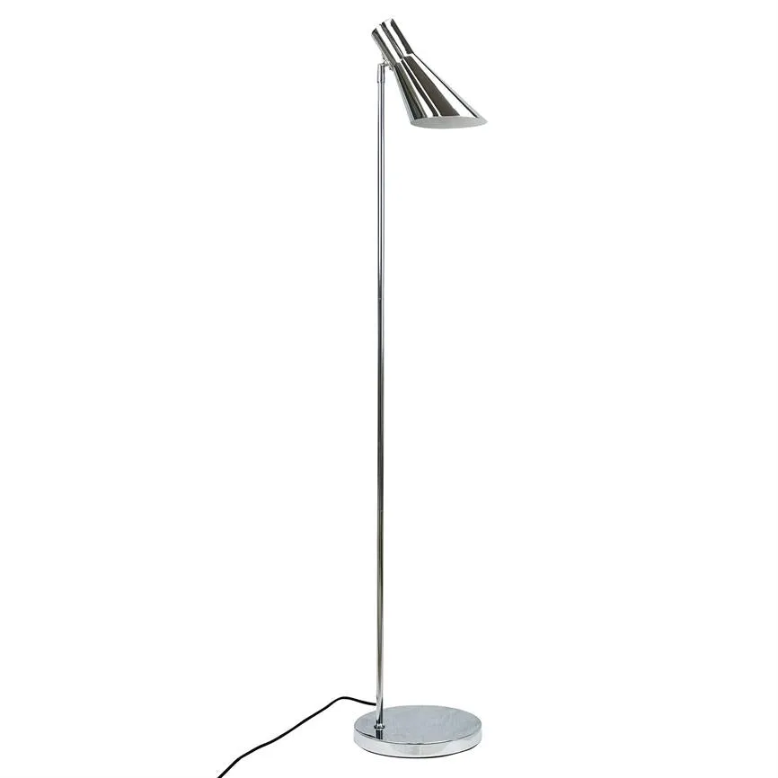 Dyberg Larsen DL12 gulvlampe krom justerbar skjerm