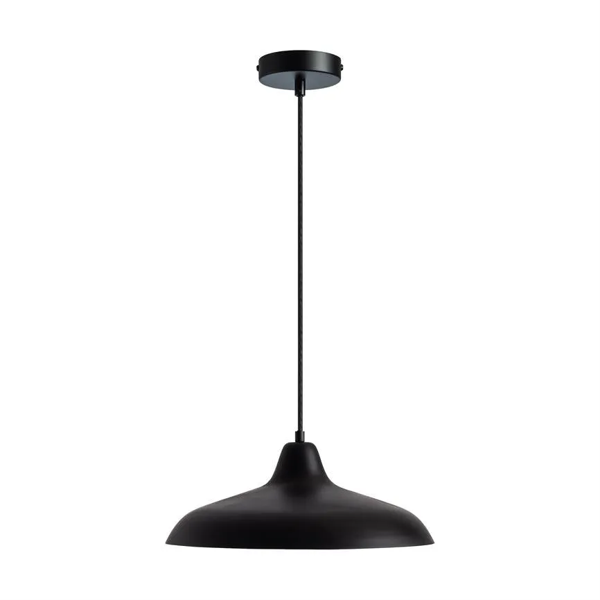 Dyberg Larsen Futura pendel Ø40 svart metall hvit innside
