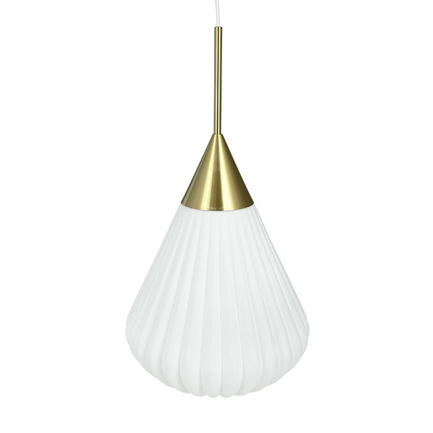 Dyberg Larsen Ballon pendel opal messing stor
