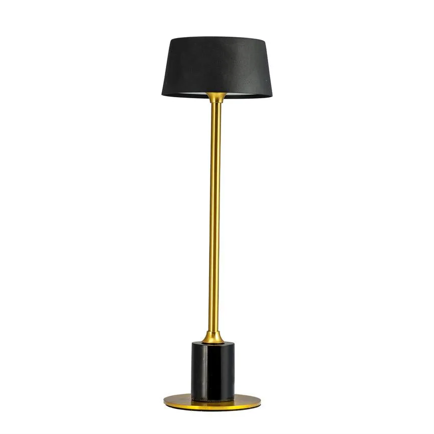 Dyberg Larsen Yoyo bordlampe sort oppladbar marmor