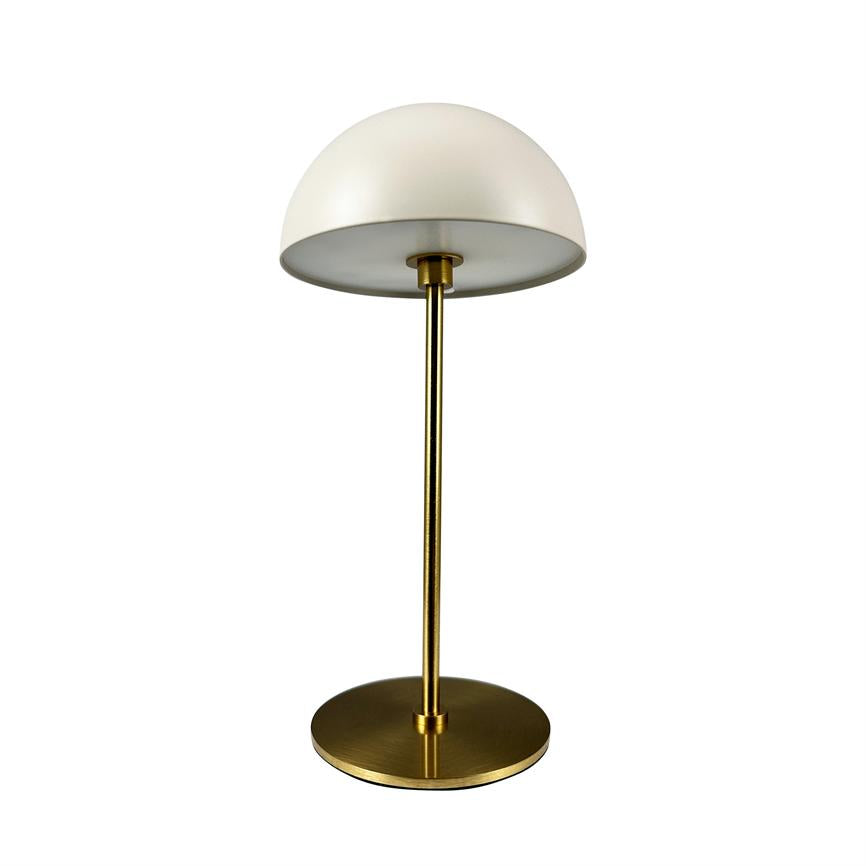 Dyberg Larsen Along mini bordlampe beige messing